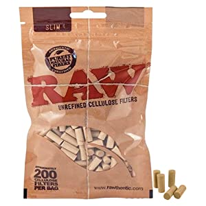 Raw filters made of cellulose , aka cigarette filters an alternative to raw tips for cigarette tubes
